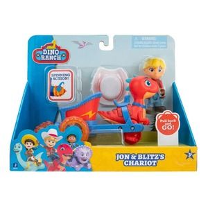 Dino Ranch Jon and Blitz's Chariot Vehicle Pre-Westoric Ranchers Multicolor Toys